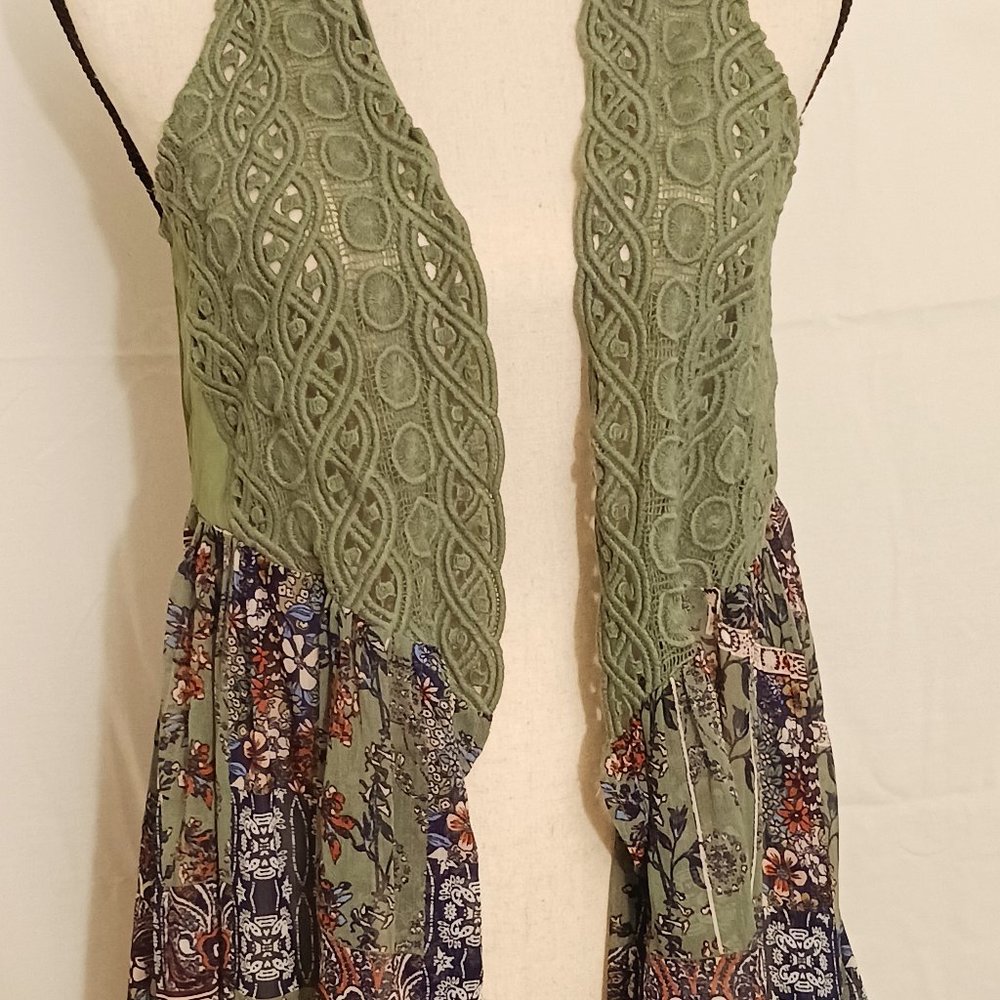 Self Esteem Boho Style Sheer Vest With Crochet Top | EUC | Medium - Picture 2 of 11
